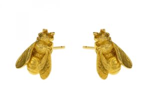 Alex Monroe Large Honeybee Stud Earrings