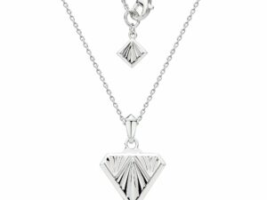 Kit Heath Silver Empire Deco Diamond Shape Necklace