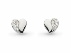 Kit Heath Miniature Sparkle Zirconia Sweet Heart Earrings