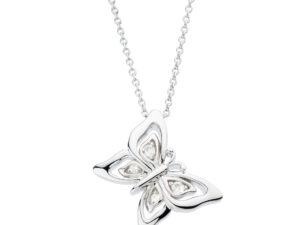 Kit Heath Blossom Flyte Butterfly White Topaz Necklace