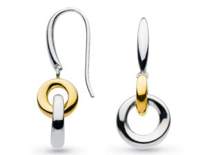 Kit Heath Bevel Cirque Link Gold Drop Earrings