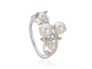 Clogau Lily of the Valley Pearl Ring (Size N) 