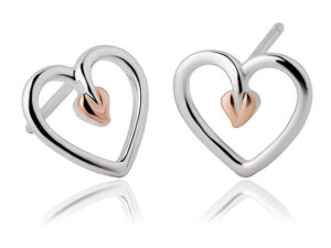 Clogau Tree of Life Heart Stud Earrings