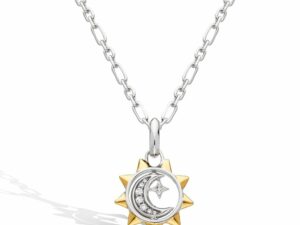 Kit Heath Revival Celeste Pavé 18ct Gold Plated Sun Moon Star 18" Necklace