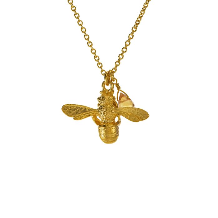Alex Monroe Honey Bee and Citrine Necklace